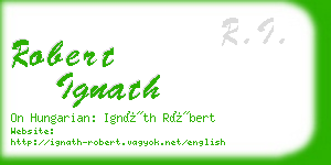 robert ignath business card